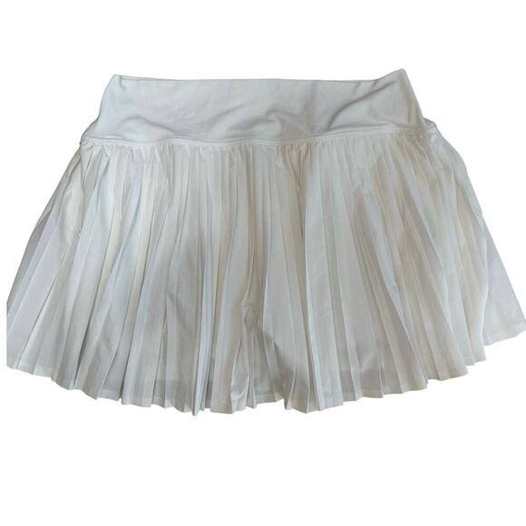 Aerie Offline All Aces Tennis Skirt Skort Pleated Active Pockets White Size XL - Picture 6 of 12